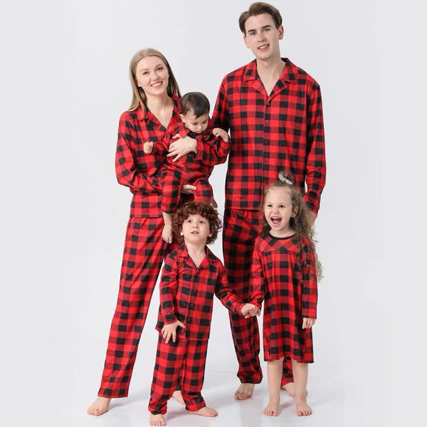 Classic Red Plaid Pajamas Christmas Family Matching Outfits