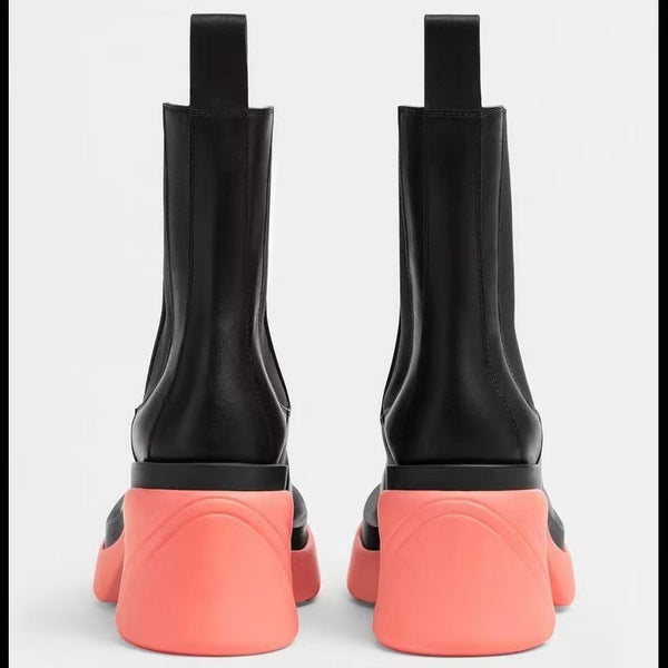 Chelsea Colorblock Platform Boots