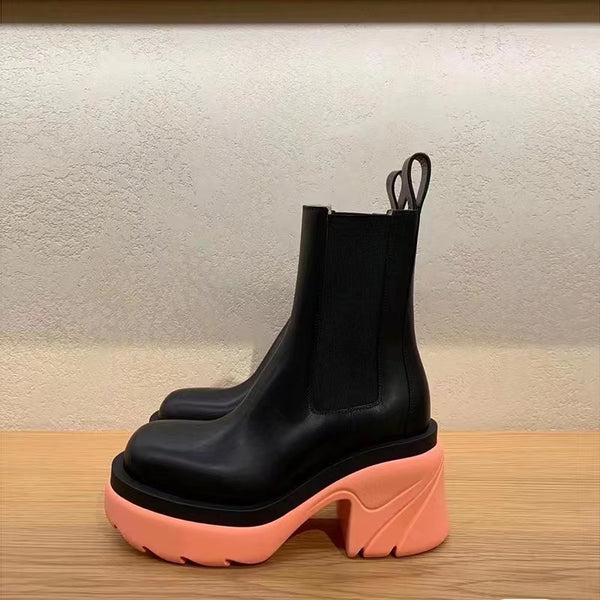 Chelsea Colorblock Platform Boots