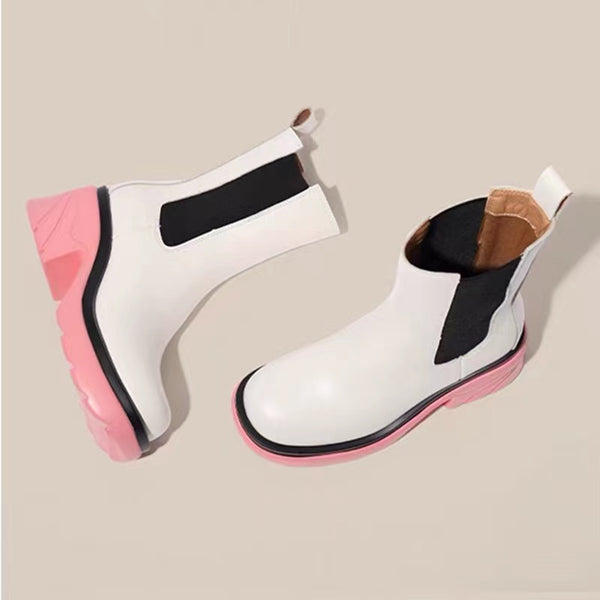 Chelsea Colorblock Platform Boots