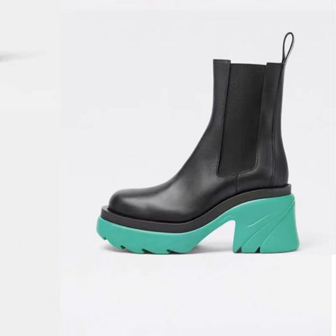 Chelsea Colorblock Platform Boots