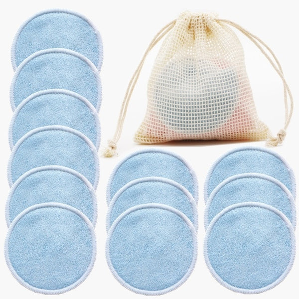 12pcs/Pack Reusable Bamboo Makeup Remover Pads