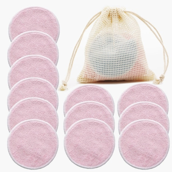 12pcs/Pack Reusable Bamboo Makeup Remover Pads