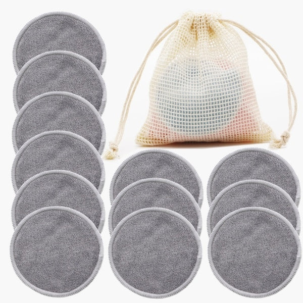 12pcs/Pack Reusable Bamboo Makeup Remover Pads