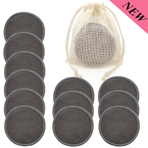 12pcs/Pack Reusable Bamboo Makeup Remover Pads