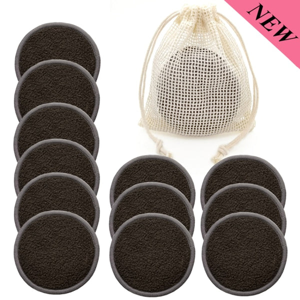 12pcs/Pack Reusable Bamboo Makeup Remover Pads