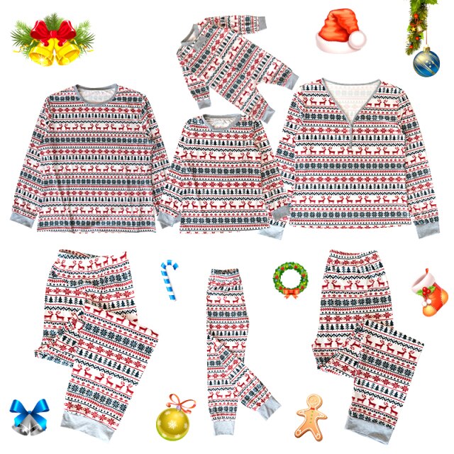 Christmas Moose Family Matching Clothes Pyjamas Set