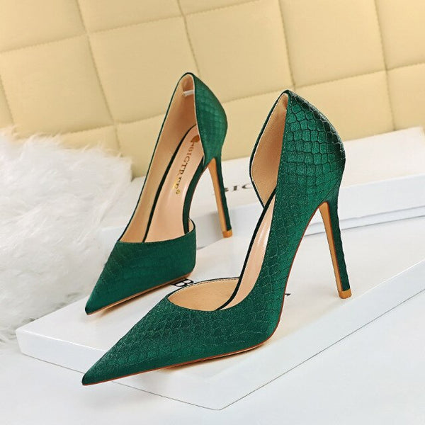 elegant teal pumps